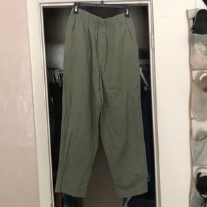 Green Linen Pant